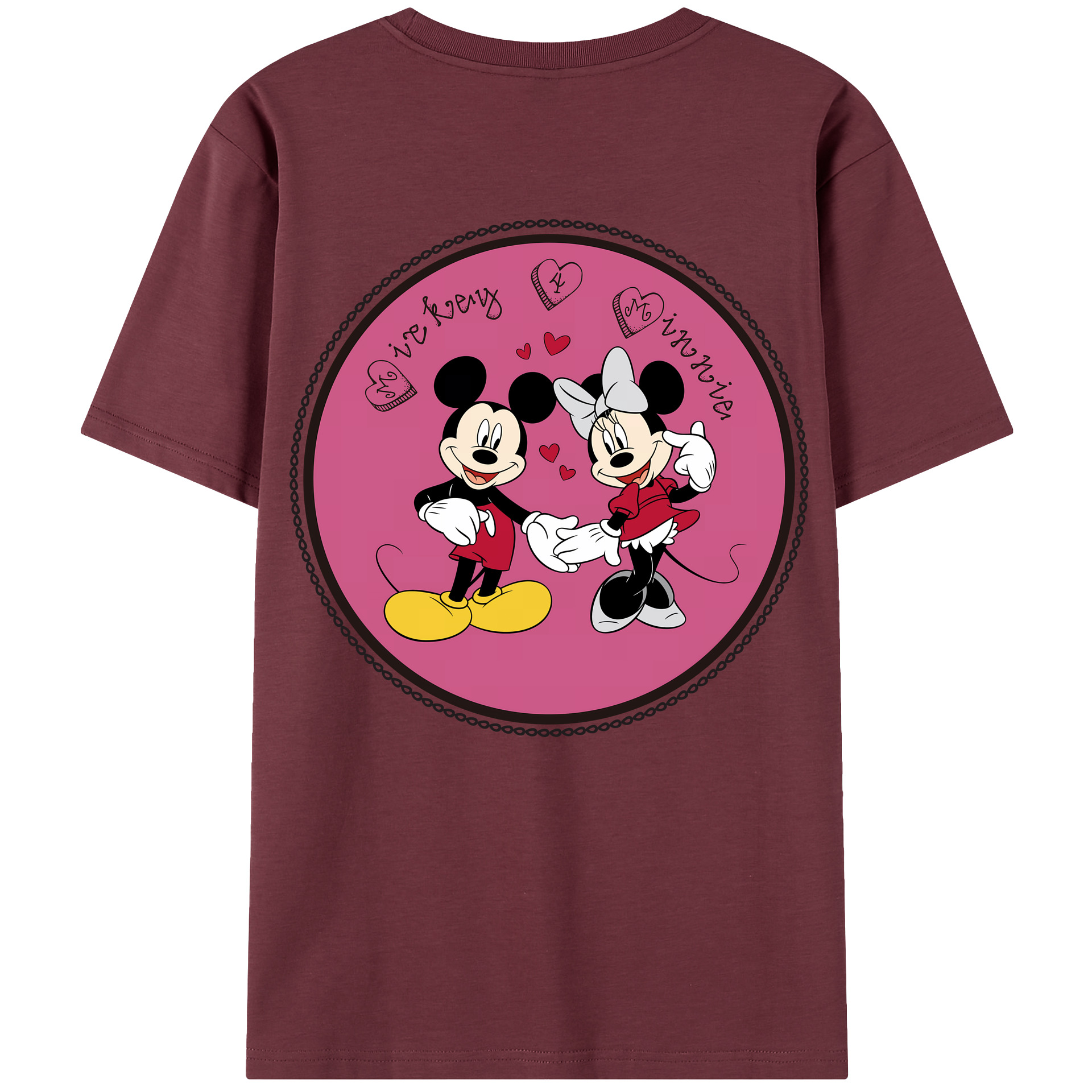 （画像用） ミッキーマウス Mickey Mouse 綿100％半袖Tシャツ（背面プリント）